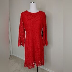 NWT Lulu's Red Lace Mini Dress